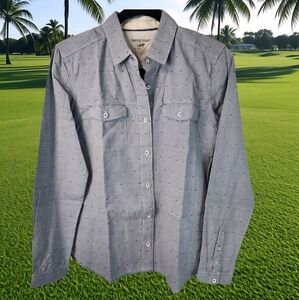 Horny Toad Men's Blue Button-Down Shirt Long Sleeve Small Outdoor Pocket